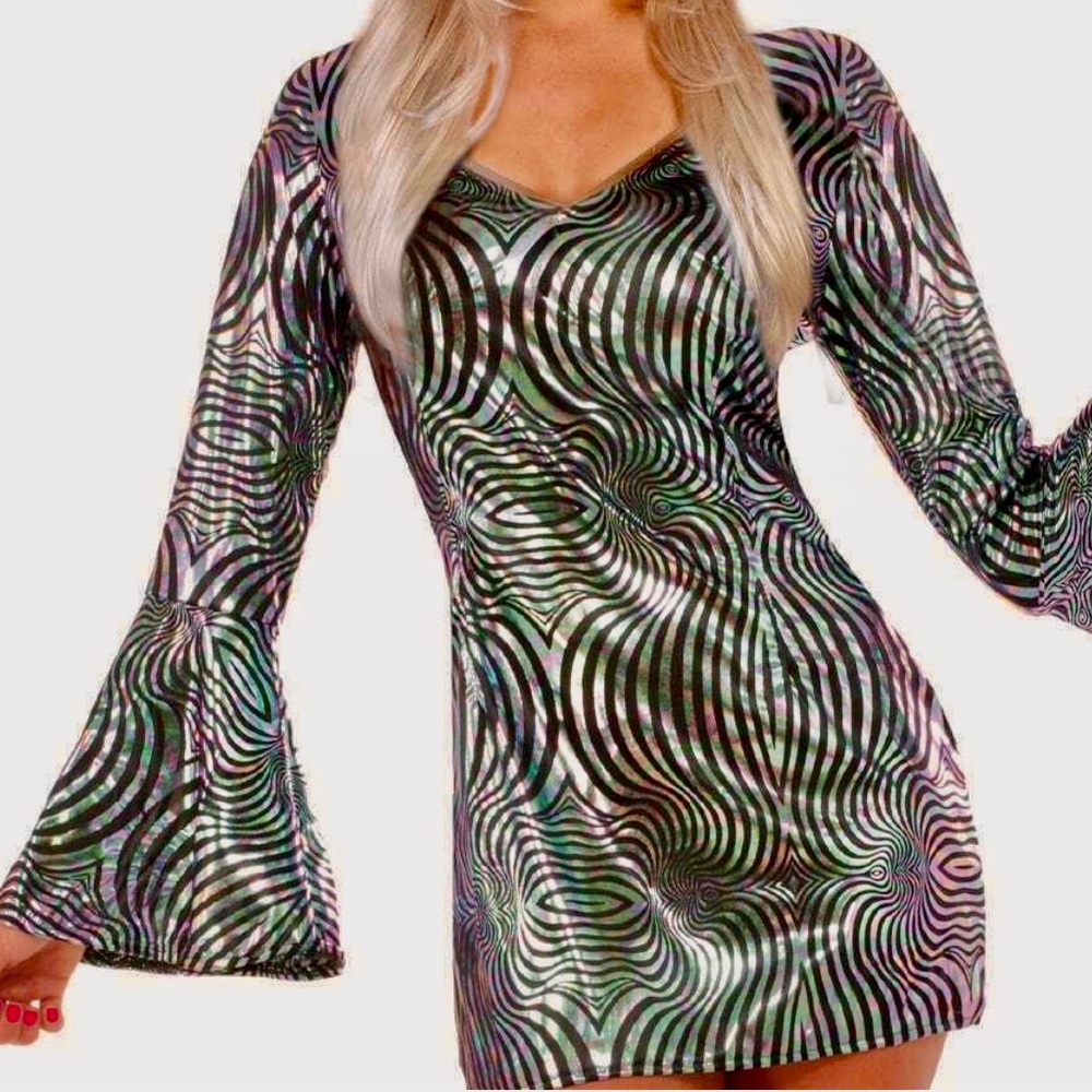 Groovy 1960s Disco Girl Dress